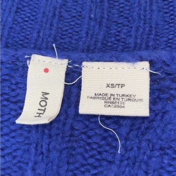 Moth by Anthropologie Oversized Purple/Blue Long Sleeve Cozy Cardigan SIZE XS - Picture 8 of 10
